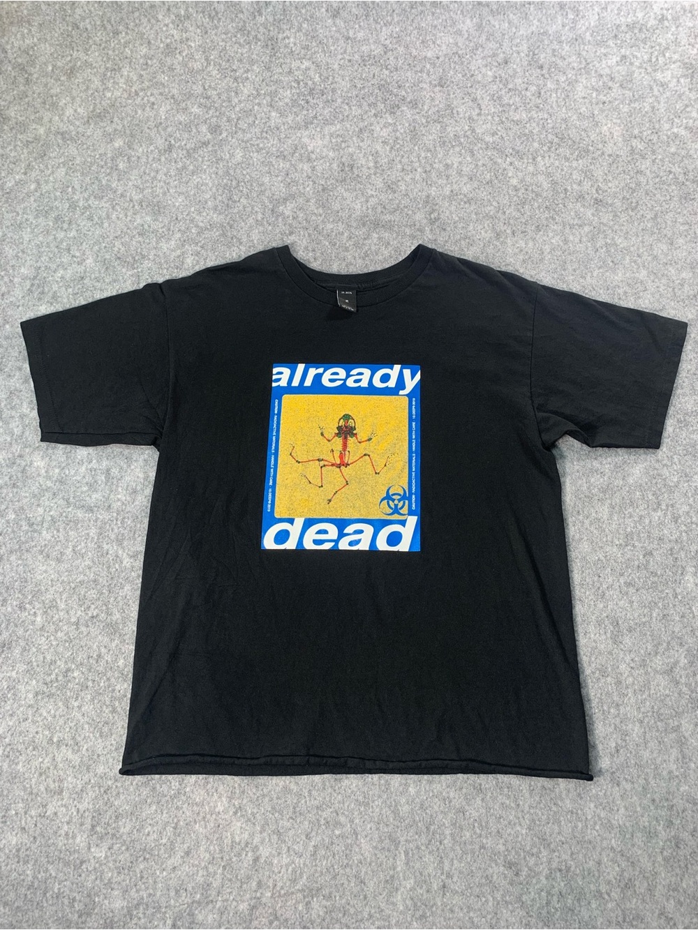 Graphic Short Sleeve Tee - Black with Blue & Yellow Print